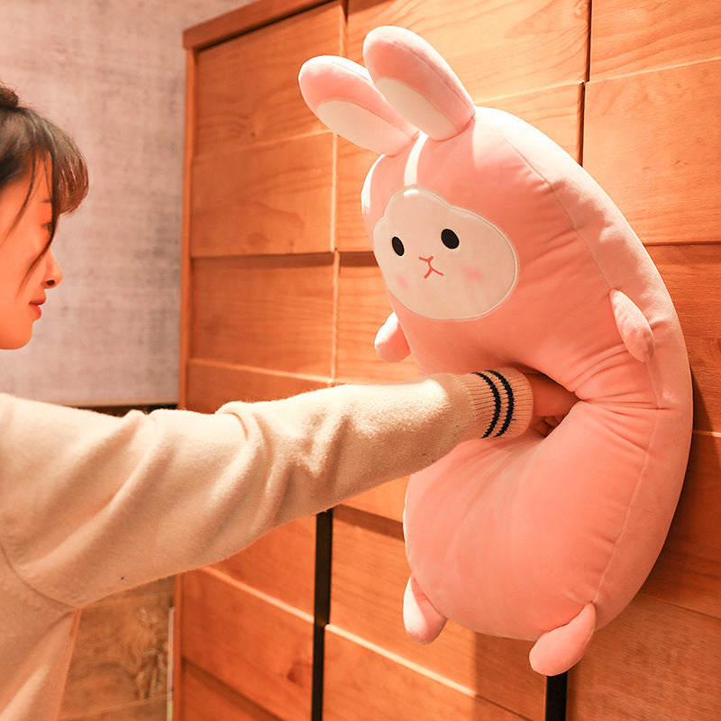 Sakura Bunny Plush Toy, Soft Short-Plush Rabbit with PP Cotton Filling