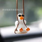 Car Swing Duck Pendant Ornament – Cute Gypsum Duck Hanging Decoration