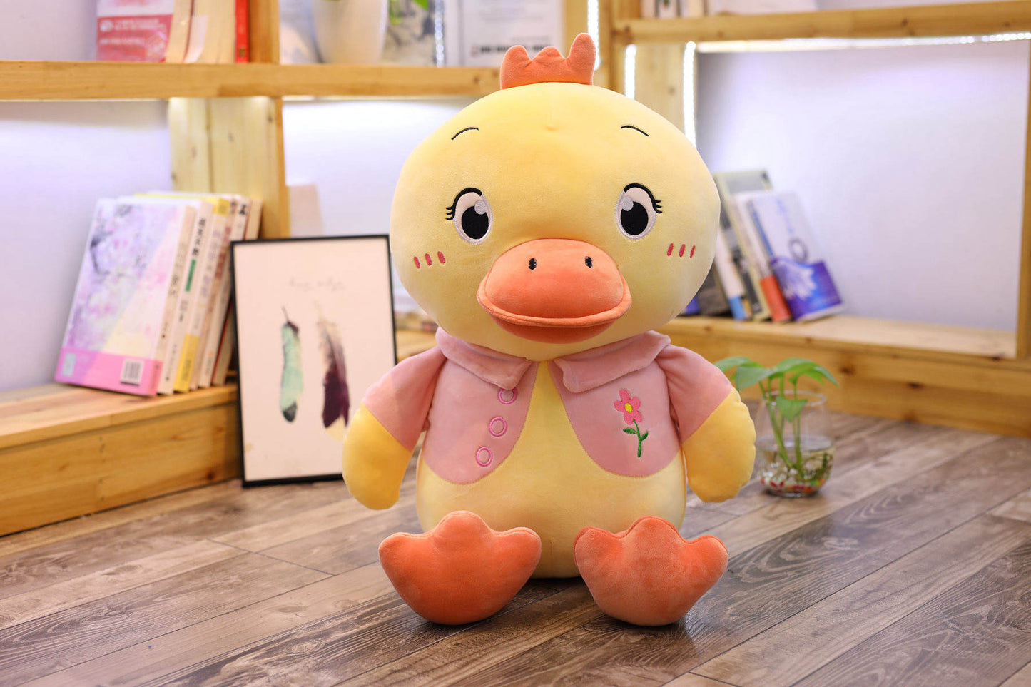 Quirky Companion: Big Mouth Duck Animal Plush Doll (Short Plush, PP Cotton Filled).