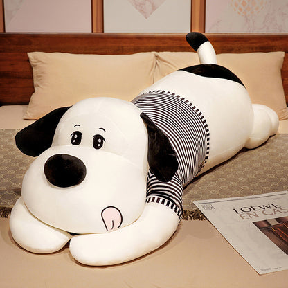 Giant Striped Dog Doll Plush Toy: Elastic Super Soft and PP Cotton Filled ($\mathbf{60}$–$\mathbf{180\text{cm}}$).