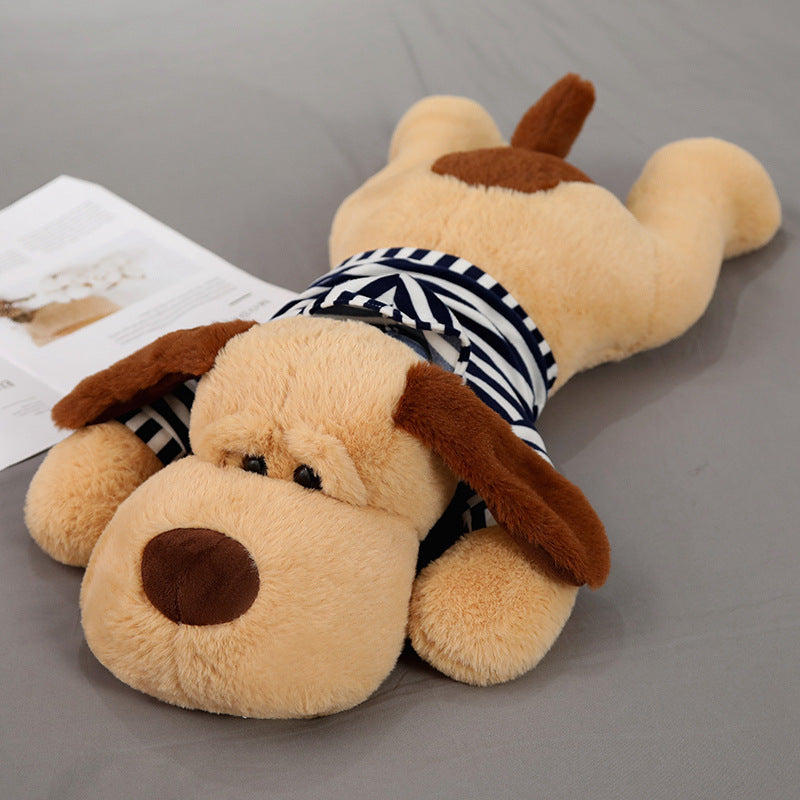 Cozy Companion: Striped Plush Toy Dog ($\mathbf{14}$ Years Old and Under).