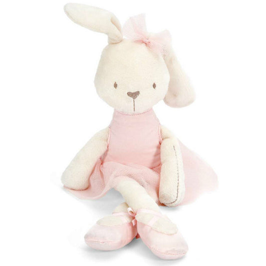 Bunny Ballet Dancing Plush Toy, Soft Cute Rabbit with Asymmetrical Ears
