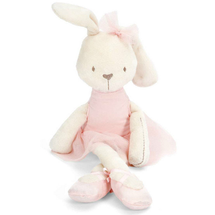 Bunny Ballet Dancing Plush Toy, Soft Cute Rabbit with Asymmetrical Ears