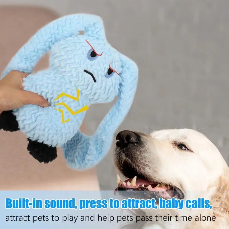 Tough Love: Bunny Squeaky Dog Teething Toy ($\mathbf{35\text{cm}}$ Plush Chew Toy for Medium/Small Dogs).