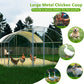 26' x 9' x 6' Large Metal Chicken Coop, Walk-In Poultry Cage With Waterproof Cover, Predator-Safe Design & Easy Assembly (258 sq ft)