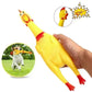 Pet Dog Squeak Toy – Screaming Chicken Rubber Chew Toy (Durable Yellow Exhaust Chicken)