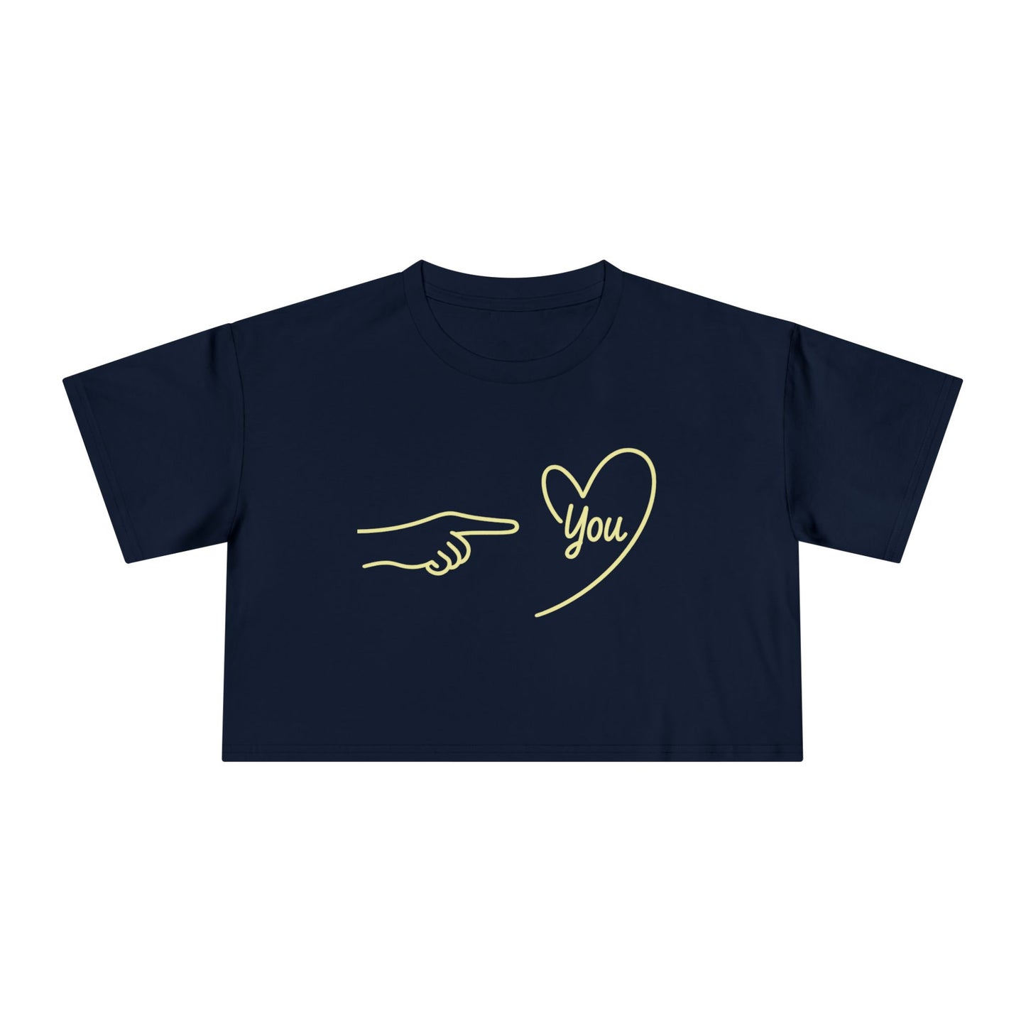Minimal Line Art "You" Heart Pointing Design - Cute Valentine's Casual Top