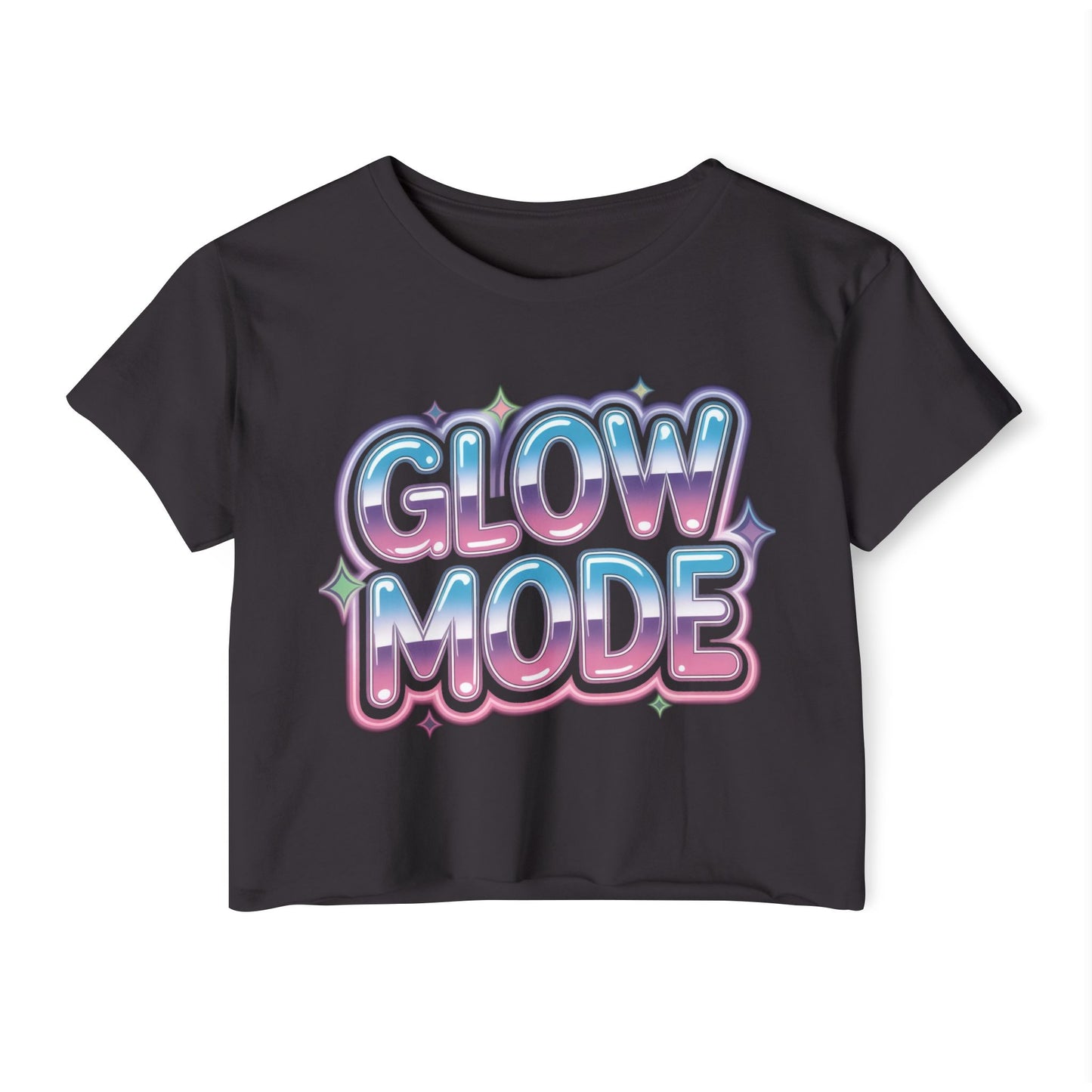 Glow Mode Crop Top - Festival Graphic Women's Crop Tee