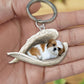 Creative Fashion Cute Dog-Shaped Acrylic Keychain, Single/Double-Sided Print