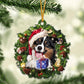 Sleeping Angel Dog Car Pendant, Acrylic Hanging Ornament for Cars, Doors & Home Displays