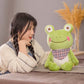 Charming Companion: Cute Scarf Frog Plush Doll for Teenagers (25cm & 45cm).