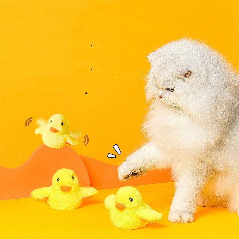 Interactive Fun: Electric Gravity Duck Cat Toy (Simulation Vibration & Sound, Type-C Charging).