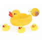 Baby Little Yellow Duck Toy Set – Mother Duck & 3 Baby Ducks (Soft Vinyl Bath & Grasping Toy)