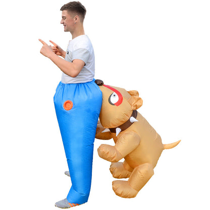 Halloween Inflatable Dog Costume, Funny Festival Bite-Ass Inflatable Clothing