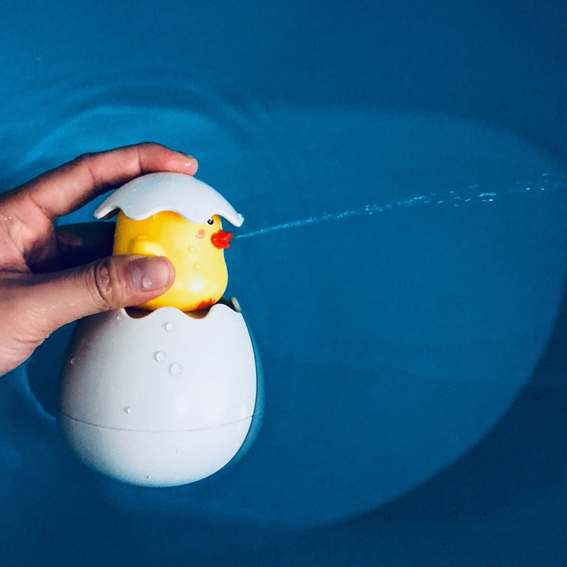 Children’s Bathroom Shower Spray Duck Toy – Cute Eggshell Rising Bath Toy
