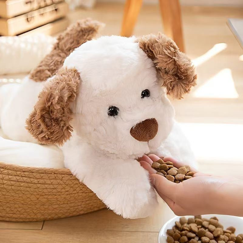 Relaxed Companion: Plush Toy Lying Dog Doll (Super Soft, $\mathbf{35}$–$\mathbf{55\text{cm}}$).