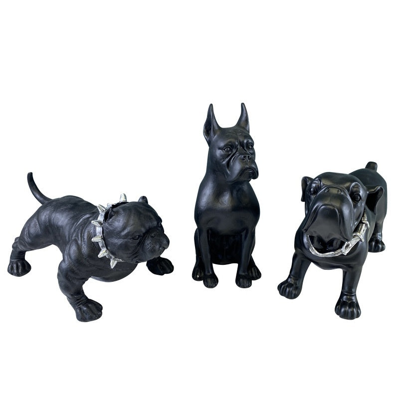 Dog Ornaments for Home Decoration, Modern Simple Resin Figurines for Living Room & Study