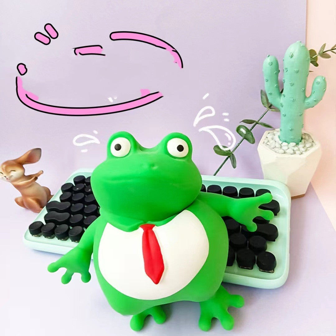 Stress Away: Pinch and Pull Frog Prince TPR Decompression Toy (Two Sizes).
