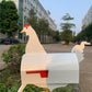 Farmhouse Flair: Modern Simplicity Metal Iron Chicken Mailbox Ornament.