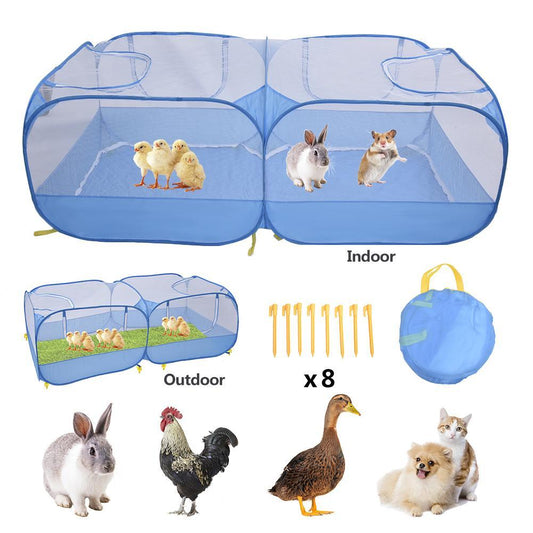 2-in-1 Pet Playpen & Chicken Coop – Indoor/Outdoor Fabric Fence with Removable Bottom
