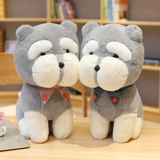 Cloud-Soft Schnauzer: Adorable Plush Dog Doll (Super Soft Short Plush).