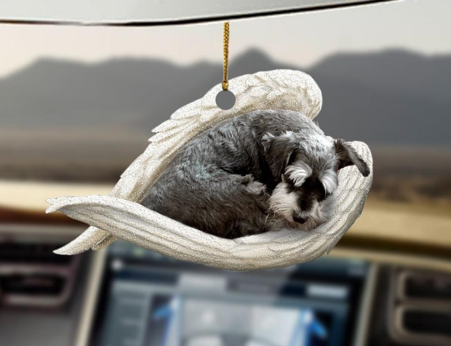 Sleeping Dog Angel Car Pendant, Cute Acrylic Hanging Ornament for Cars, Doors & Home Decor