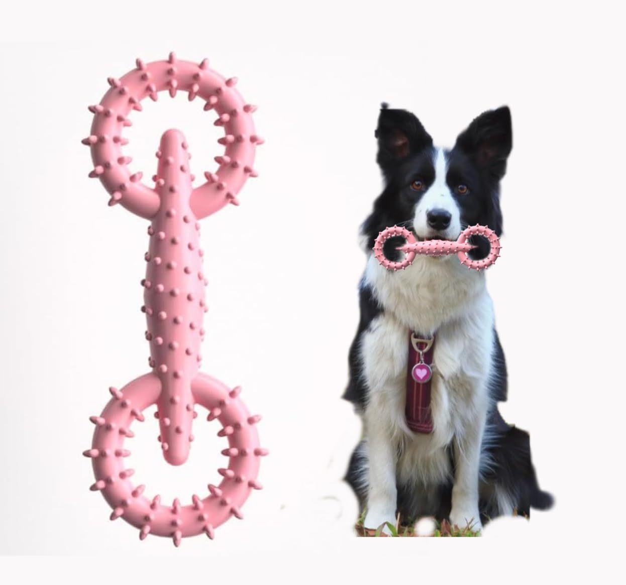 Dog Chew Toy Ring, Safe TPR Pet Teething Stick & Chew Board for Dogs and Puppies