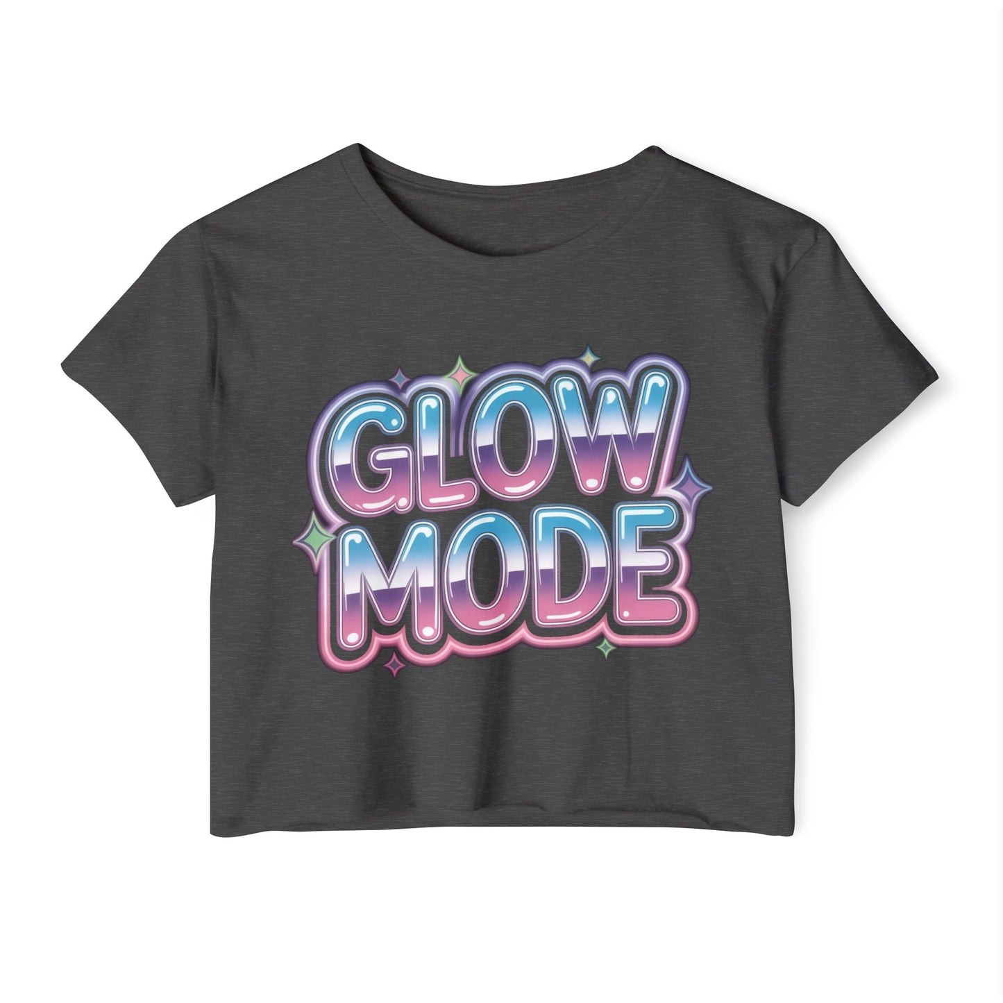 Glow Mode Crop Top - Festival Graphic Women's Crop Tee