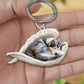 Creative Fashion Cute Dog-Shaped Acrylic Keychain, Single-Sided Print