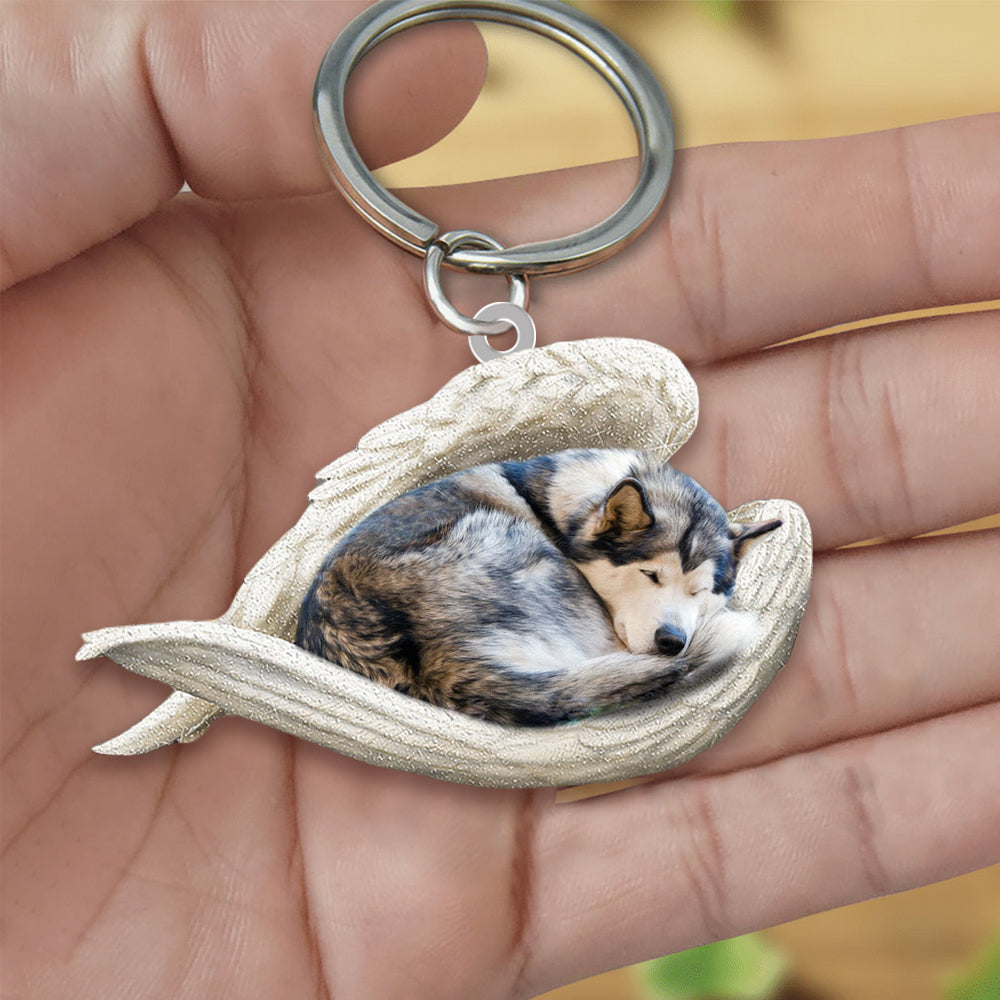 Creative Fashion Cute Dog-Shaped Acrylic Keychain, Single-Sided Print