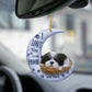 Sleeping Angel Dog Car Pendant, Acrylic Hanging Ornament for Cars, Doors & Home Display