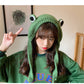 Sweet & Warm: Women's Big Eyes Cartoon Frog Knitted Hat for Shopping and Travel.