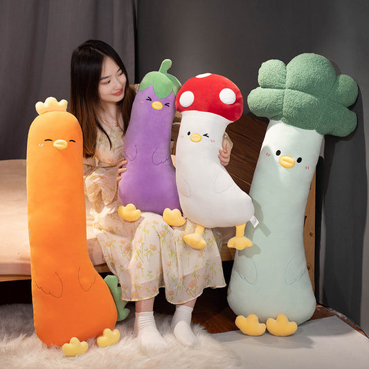 Cartoon Vegetable Transformation Chicken Pillow – Soft Plush Toy & Body Pillow