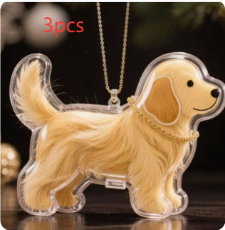 Dog Fur Storage Keychain, Cute Silicone Pet Pendant Accessory