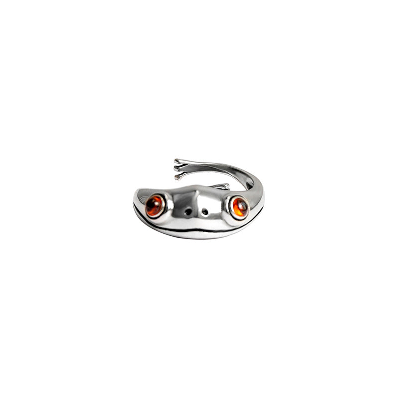 Street Style Statement: Hip Hop Frog Animal Open Ring (Unisex, Adjustable).