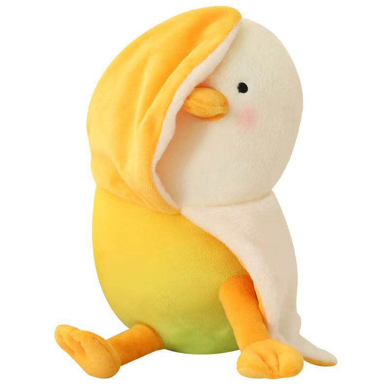 Mango Plush Chicken Toy – Cartoon Peeling Chick Doll