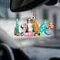 Sleeping Angel Dog Car Pendant, Acrylic Hanging Ornament for Cars, Doors & Home Decoration