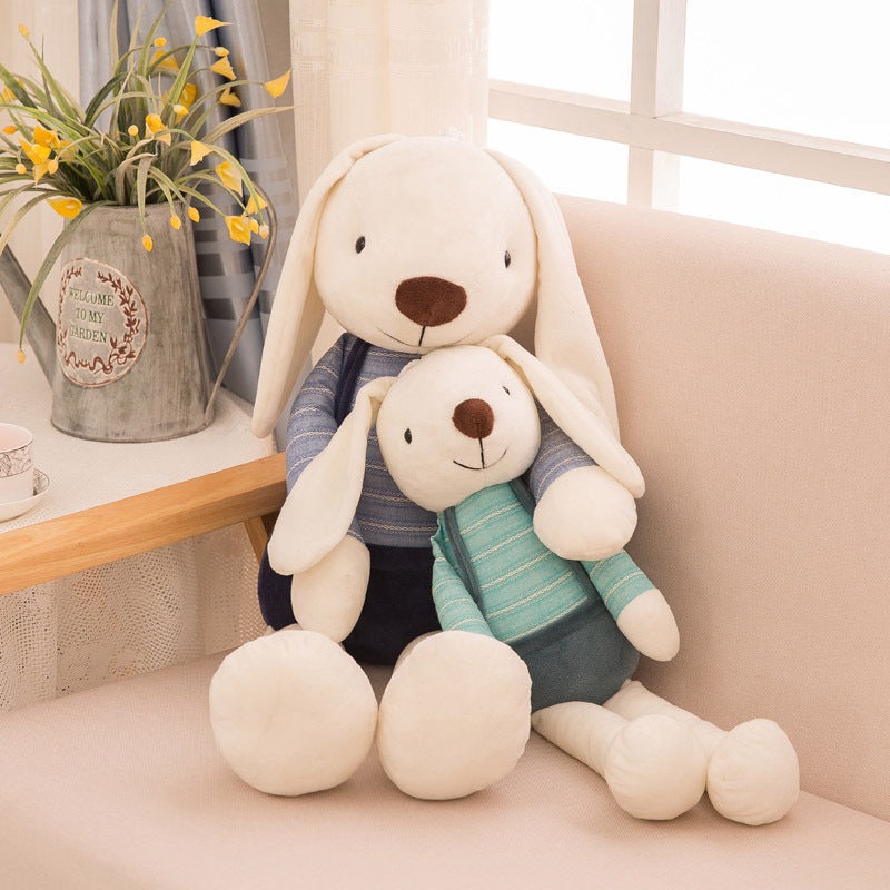 Cute Bunny Rabbit Plush Toy, Crystal Super Soft Plush Doll with PP Cotton Filling