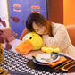 Soft Cute Lying-Style Big Yellow Duck Plush Toy – Cozy Down Cotton Plush Doll