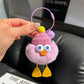 Soft & Stylish: Cute Imitate Rex Rabbit Fur Little Duck Car Key Ring Pendant.