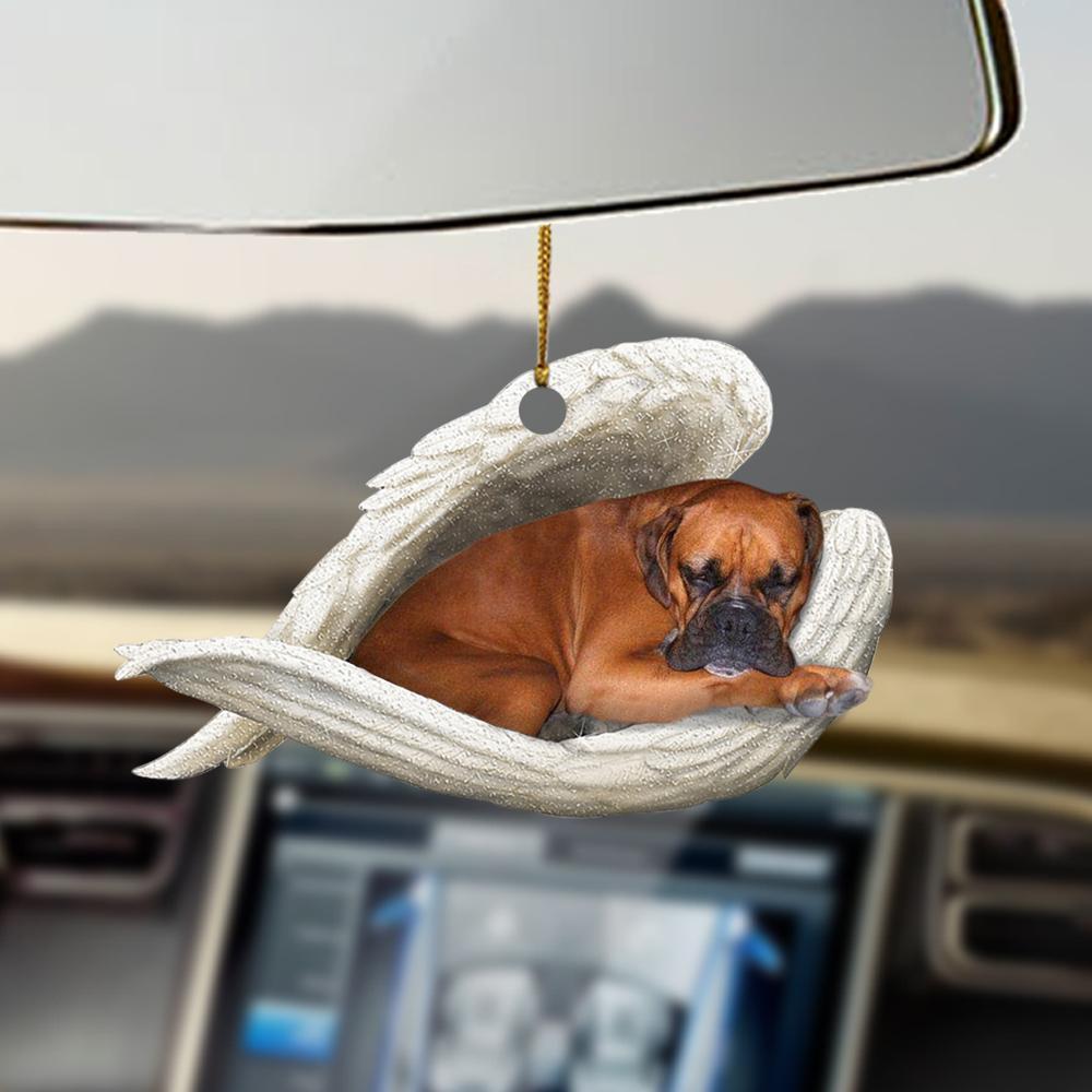 Sleeping Angel Dog Car Pendant, Cute Acrylic Hanging Ornament for Cars, Doors & Home Decoration