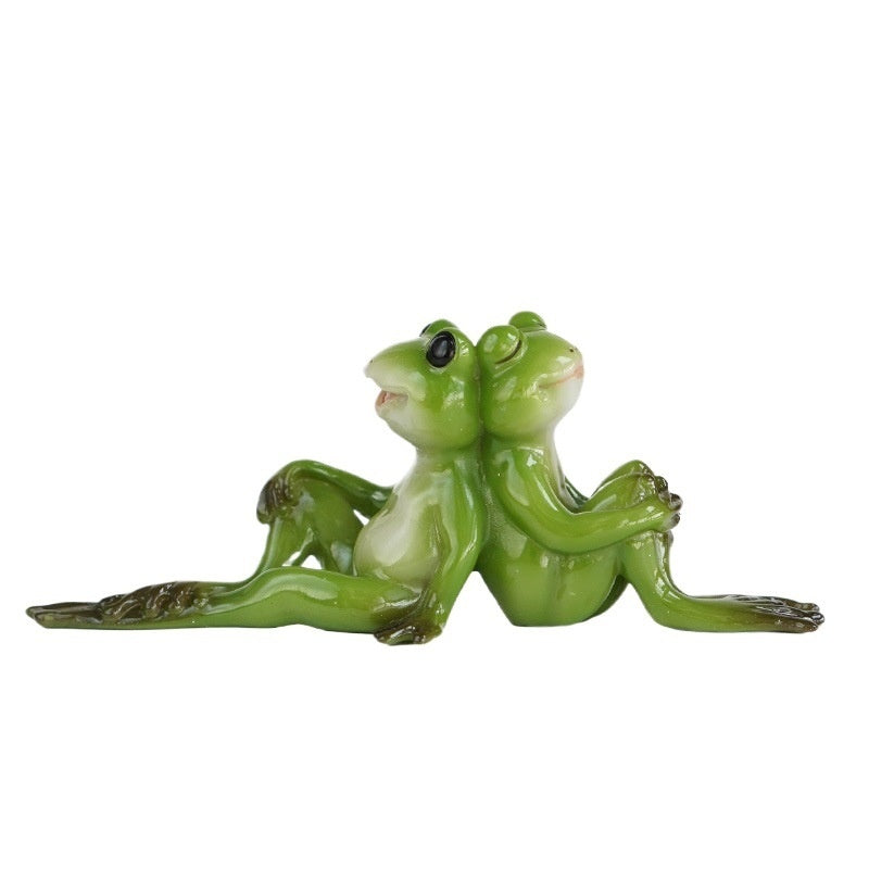 Pastoral Whimsy: Creative Cute Sunflower Frog Resin Ornaments (Many Poses).