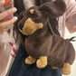Canine Carryall: Plush Sausage Dog Doll Crossbody Shoulder Bag ($\mathbf{28\text{cm}}$ Soft).