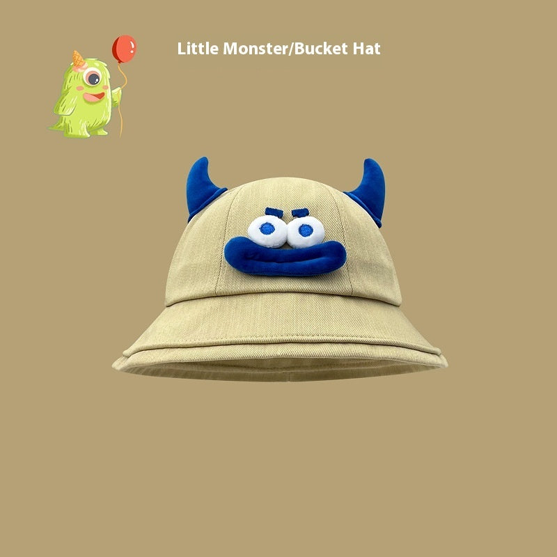 Seasonal Style: Cute Cartoon Fisherman Hat with Frog and Monster Designs (Tie-Dyed).