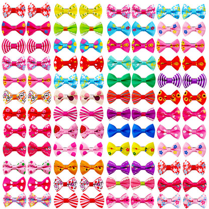 Pet Hairpin Bow Headflower, Cute Dog & Cat Headwear Ornaments (50 PCS Set)