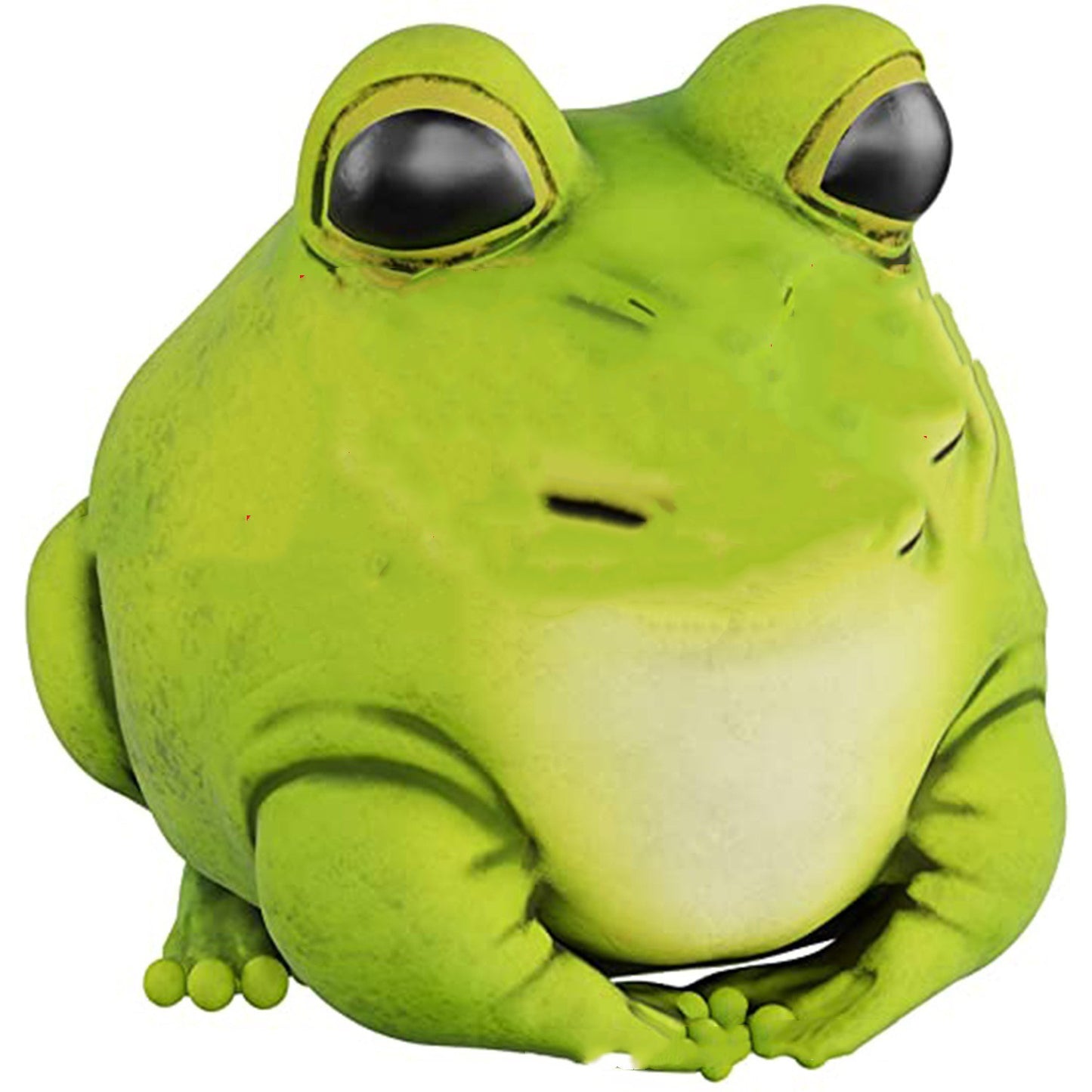 Charming Figurine: Simulation Animal Fat Frog Resin Ornament (American Style).