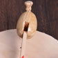 Heirloom Play: White Chicken Eats Rice Children's Toy Model (Camphor Wood, Semi-Manual).
