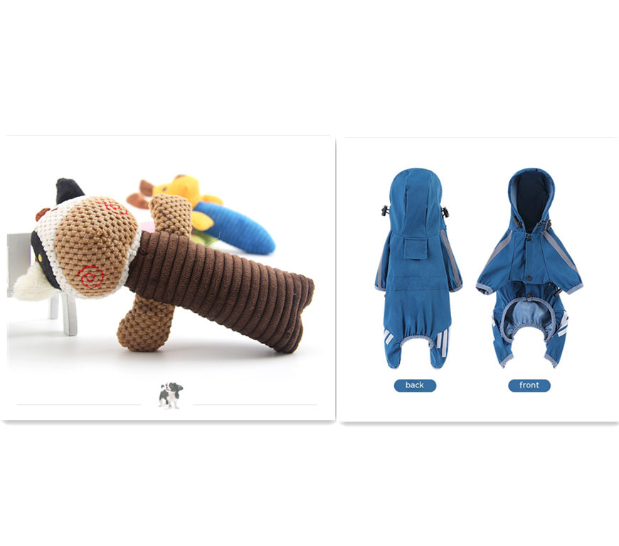 Squeaky Snuggles: Soft Plush Sound Dog Toys (Puppy, Calf, or Frog Styles).