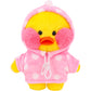 30cm Small Yellow Duck Plush Clothes – Cute Jumpsuit Doll Outfit (Clothes Only)