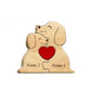 Personalized Wooden Dog-Shaped Ornament, Modern Minimalist Home Decor